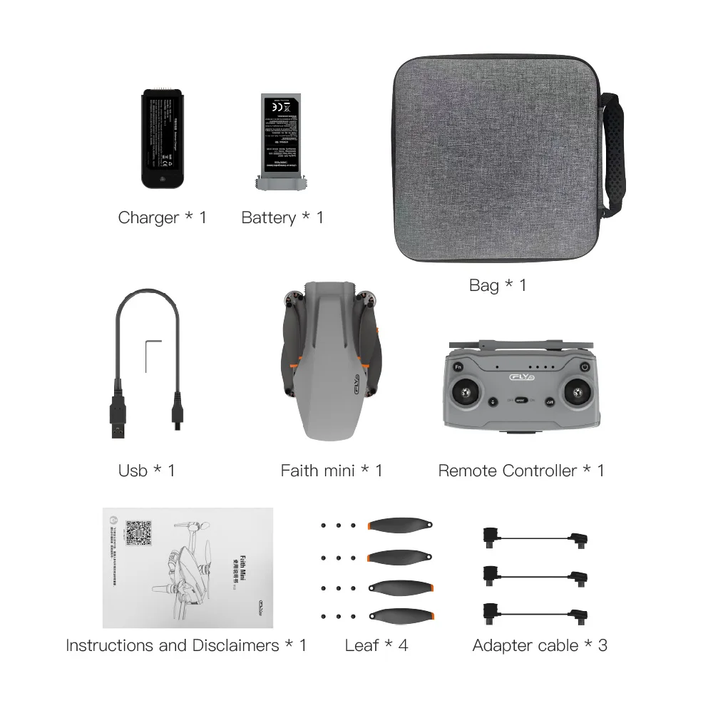 Faith Mini 4 K Hd 360 Degrees Rotation Dual Cameras, Remote Control Drones Outdoor High-Definition Aerial Photographic Uav Drone