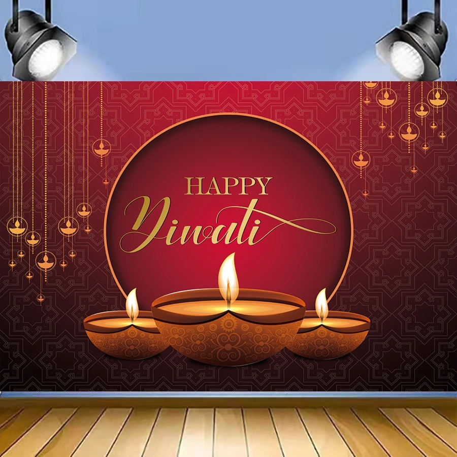Золотые черные украшения для фестиваля Diwali праздничный гобелен счастливый фон настенный подвесной