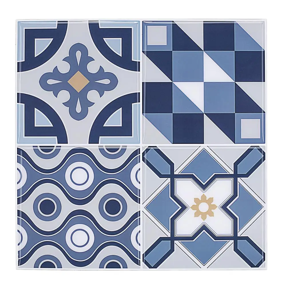 Easy DIY decoration vinyl mosaic peel and stick moroccan style tile backsplash for indoor deco
