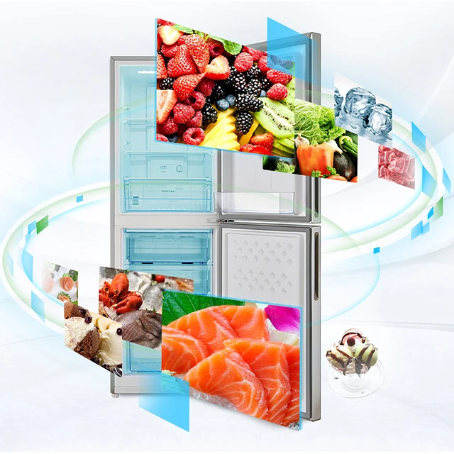 Commercial Solar Freezer Refrigerator Fridge Side by Side Refrigerator
