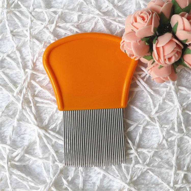 Long Needles Human Hair Cleaning Removing Lice Nit Tick louse Flea Comb With Strong Thick Handle