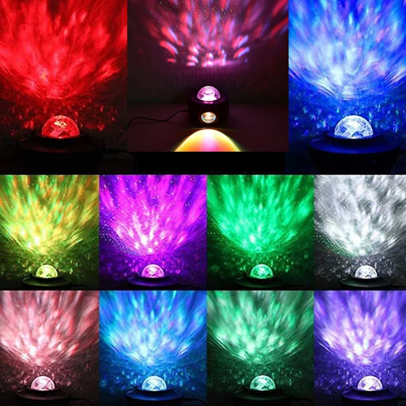 Drop Shipping Galaxy Light Projector Sunset Lamp Projector Music Speaker for Baby Bedroom Game Rooms Night Light Projector