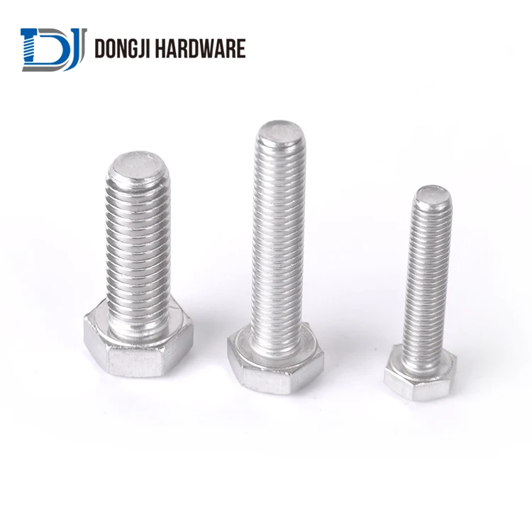 DONGJI Big Sale Din933 Hex Bolt M3 M7 M8 M10 Hex Bolt Stainless Steel Hex Nut And Bolt