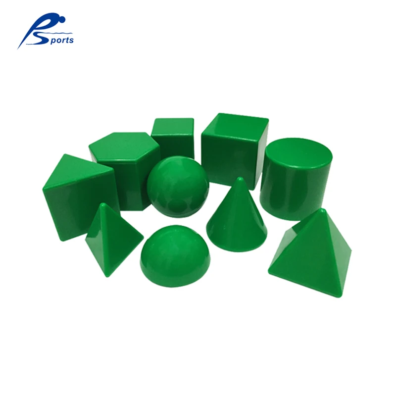 
Math Toys Plastic Geometry Shapes 3d Smooth Blocks 1 inch 