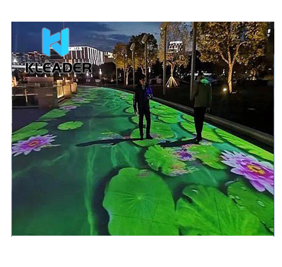 Interactive floor projection, interactive outdoor ground projection, holographic interactive projection
