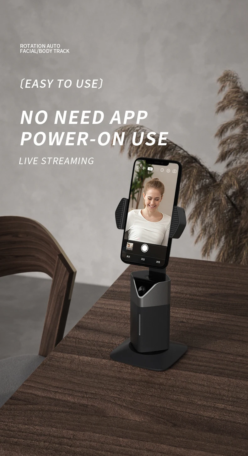 Wholesale No App Charger Custom Gesture Control Holder Smart Phone Holder Mobile Accessories Tracking Phone Stand Selfie