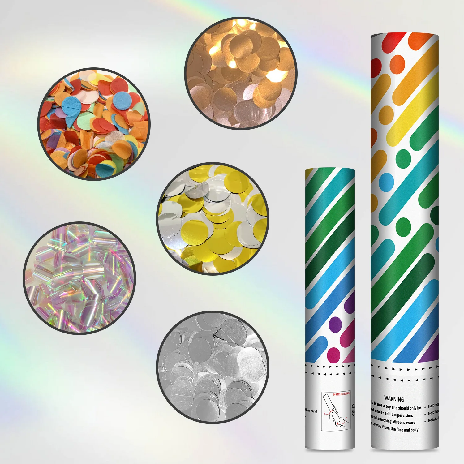 12inch Premium Manufactures Multicolor Custom Party Launcher Wedding Confetti Cannon for Sale