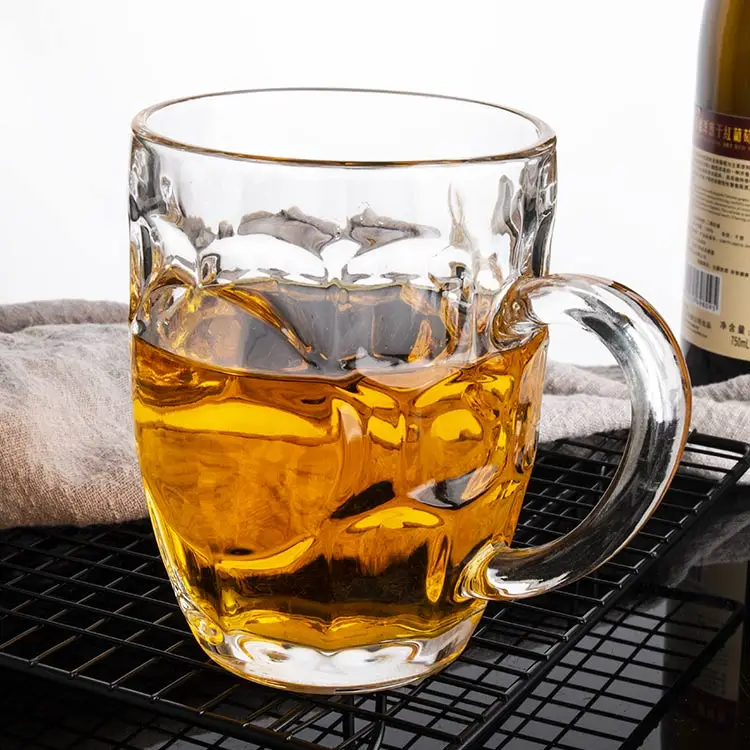 classic design sublimation glass beer mugs wholesale 550ml brown box stocks cheap price