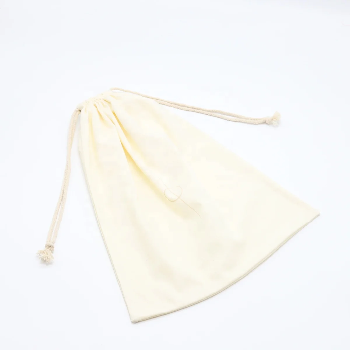 Wholesale Brown Beige Cotton Linen Drawstring Gift Packaging Bag Large Cotton Muslin Dust Cloth Pouch