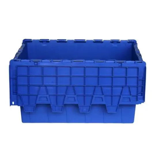 in stock 60*40*36cm blue stackable large size square size plastic turnover box for shipping