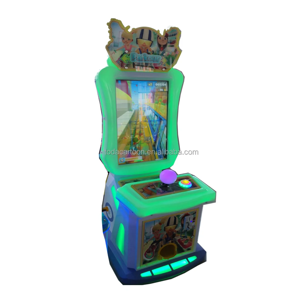 Toda 32 inch Coin Operated Kids Subway  Parkour Game Machine  kids recreation video game machine