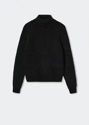 2022 New Trend Rolled Neck Long Raglan Sleeve Straight Design Half Cardigan Knit Top Winter Sweater for Women