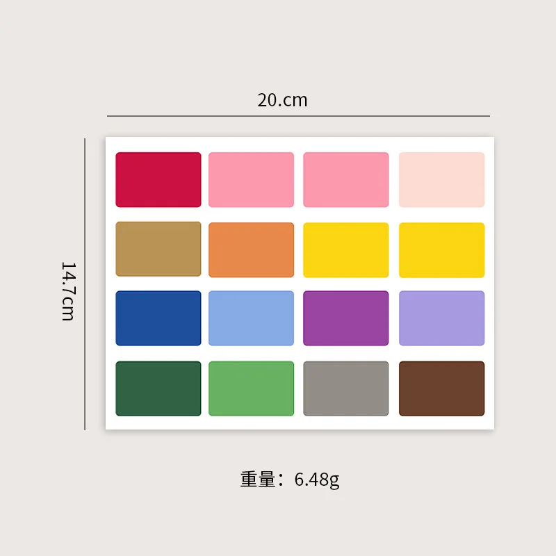 BESTLINE Watercolor paint card Replace art set Painting Portable Pigment Card Travel Pocket Watercolor Pigment