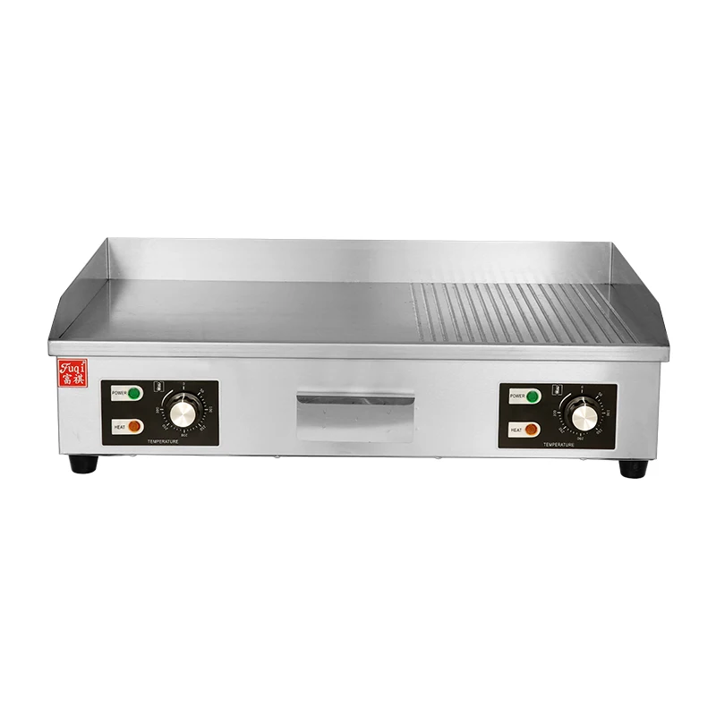 Fuqi Durable 4400w Stainless Steel Custom Electric Griddle Perfect For High-volume Cooking In Restaurants And Cafes