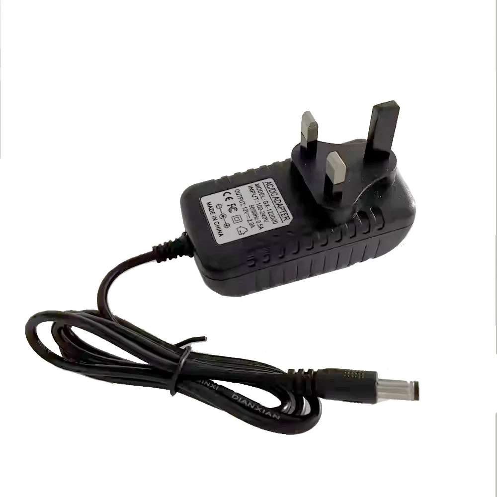 Factory Cheap Price AC DC 12V 2A Power Adaptor Plug(US/EU/UK/AU/CN) Power Supply Wall Charger For Security Camera Monitor TV Box