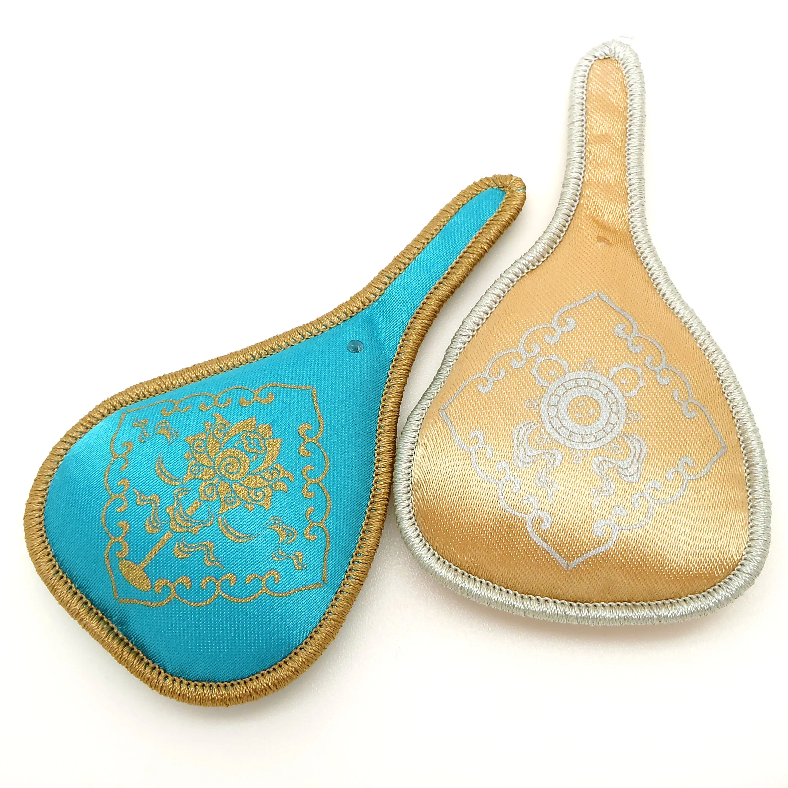 loveey Beauty collections Woven Tags With Filled Cotton Custom Brand Logo Embossed Garment Woven Fabric Label