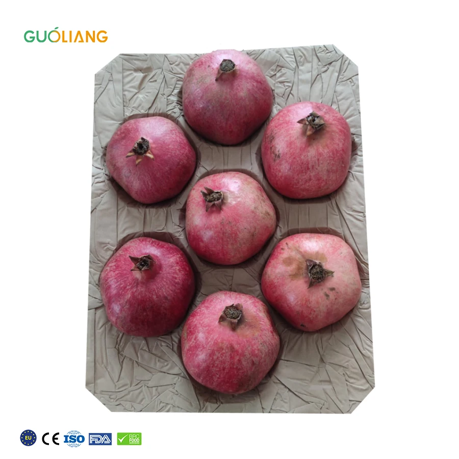 Pink Fruit Tray Packaging Liner Kraft Paper Dry Fruit Insert Tray For Packing Tomato Avocado