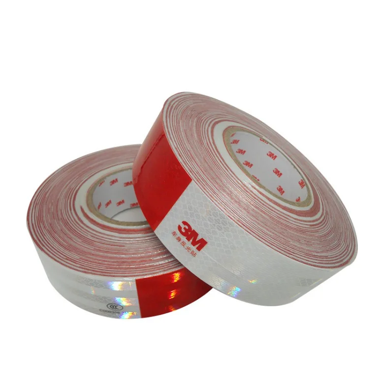 3 M Strong Visibility 983D Red and White Reflective Tape for Vehicles