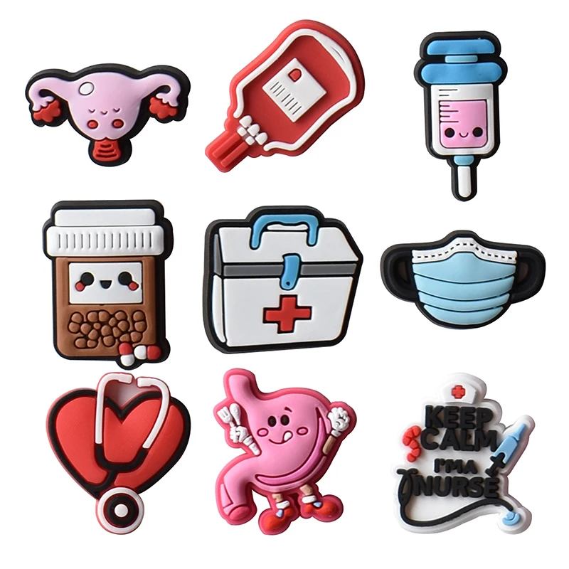 medical pill medicine dental teeth stethoscope croc shoe charms bulk doctors nurse croc shoe charms medical field croc charms