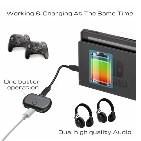 USB-C Bluetooth 5 0 аудио передатчик с низкой задержкой USB/Type C беспроводной адаптер игровой чат для Nintendo переключатель ПК TWS