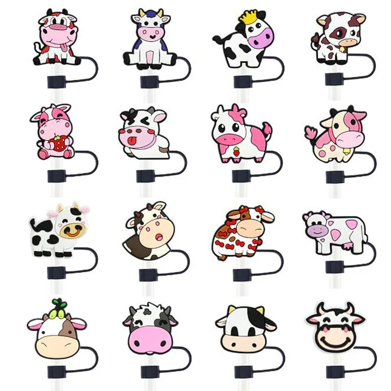 Halloween letter alphabet straws tip cover cap muti cute Cartoon straws toppers bulk charms accessories for stanley