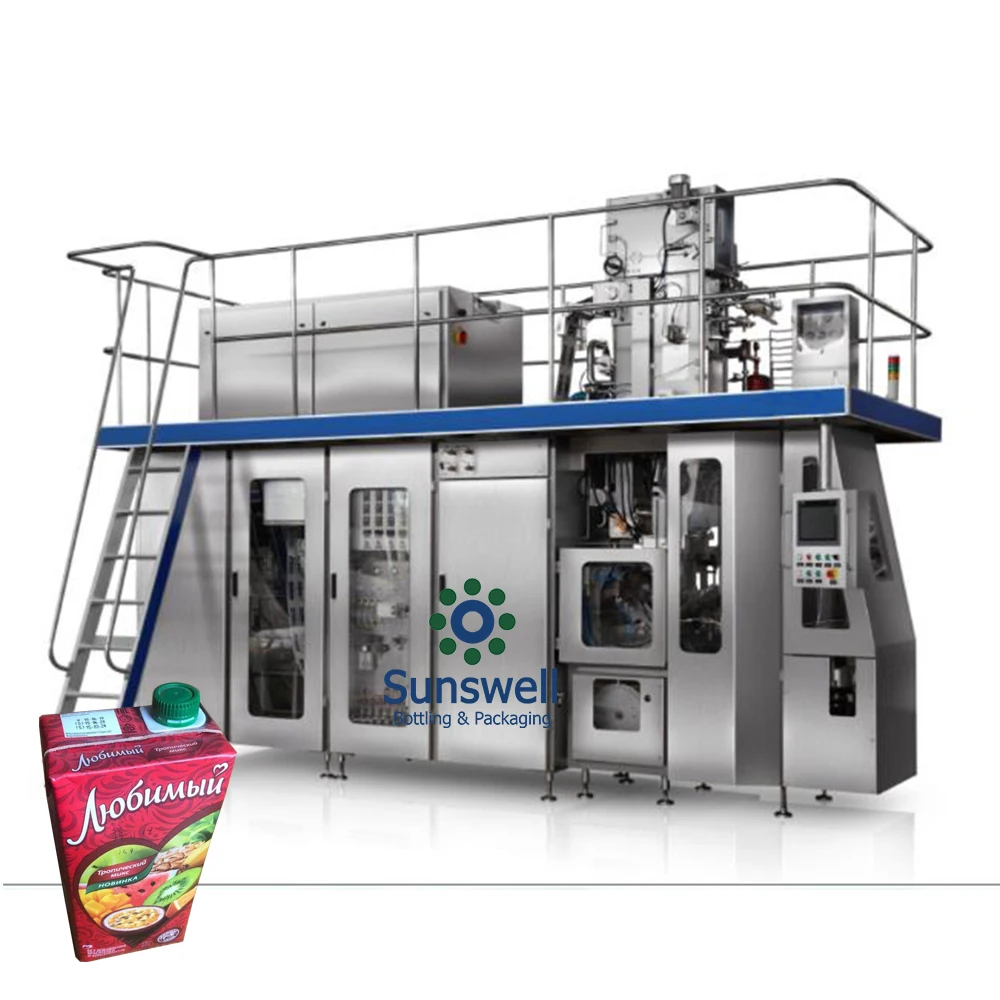 Tomato sauce 2400 cartons/hour aseptic carton filling machine