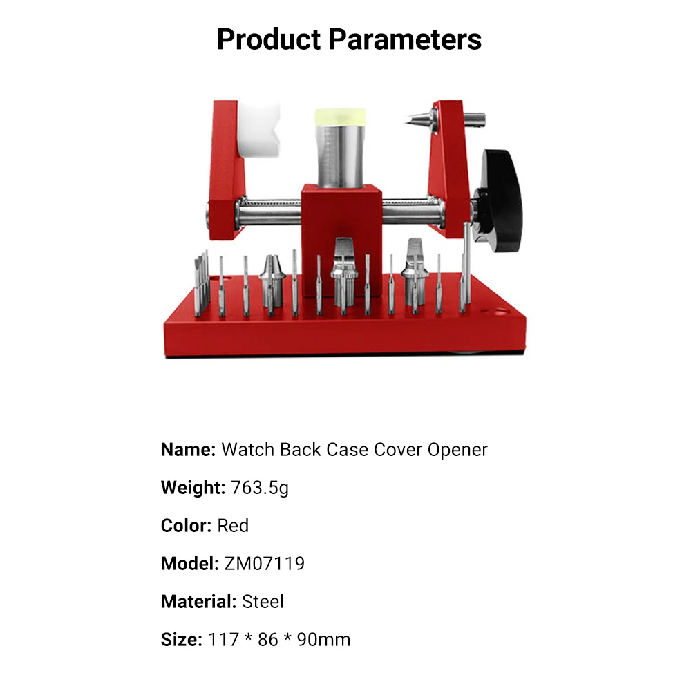 Watch Back Case Cover Opener Watchmaker Repair Tool Set Workbench Remover  Maintenance Tools