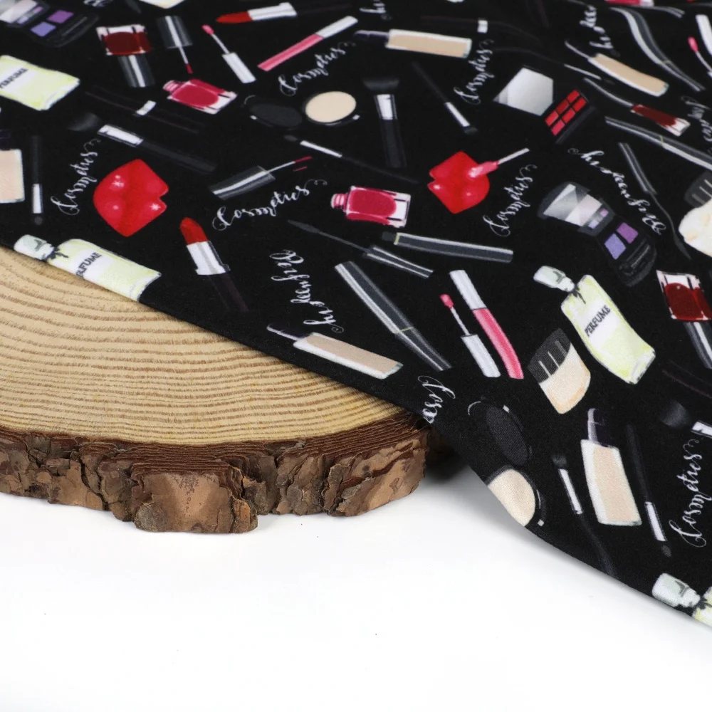 High Quality Custom printing double brushed Polyester spandex  fabric for baby