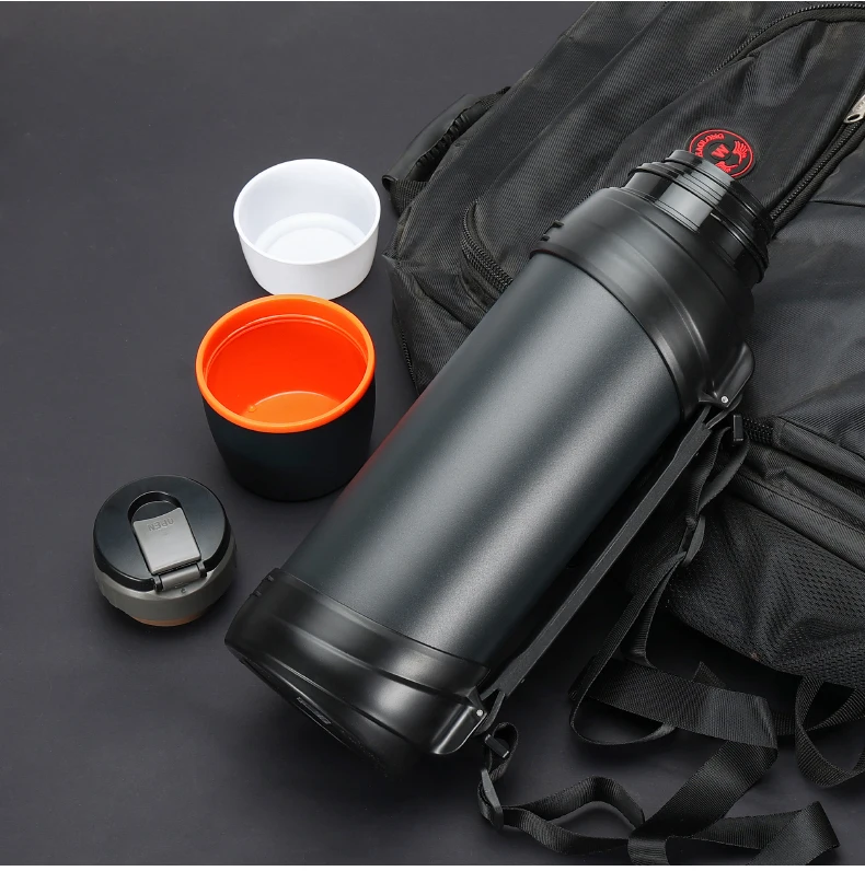 Low MOQ 2L 2.5L Travel Stainless Steel Water Pot Jug 1 Gallon Sport Double Wall 24 Hours Hot Stainless Steel Pot