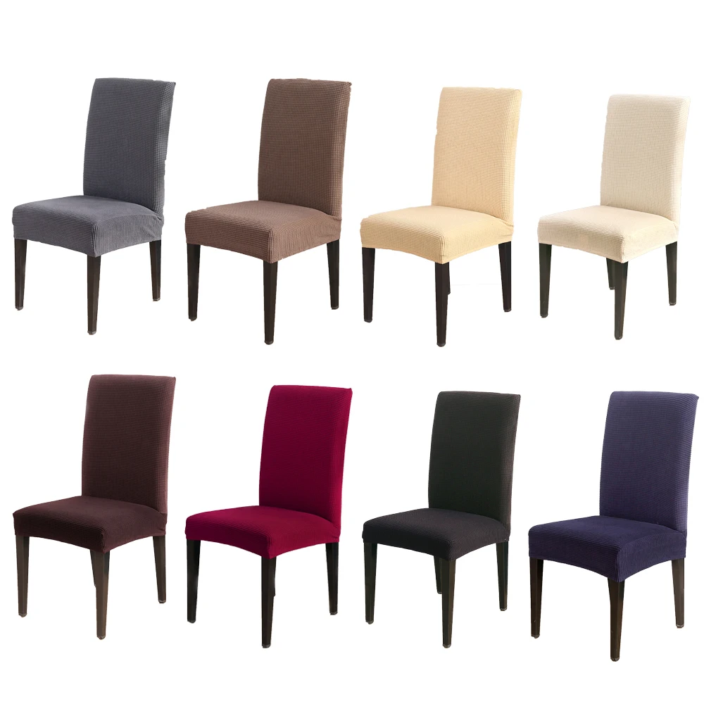 Jacquard Chair Covers Knitting Hotel Restaurant Living Dining Room Fabric Stretch Spandex Chair Cover for Banquet