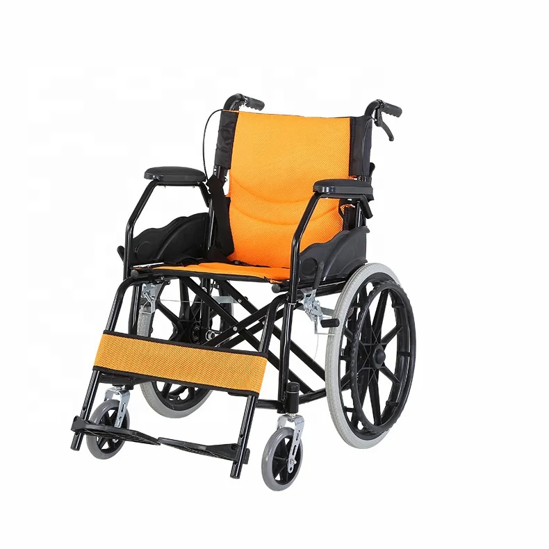 Elderly Mobility Wheelchair Foldable Manual Elderly Trolley Small Ultra-light Portable Traveling Home Trolley