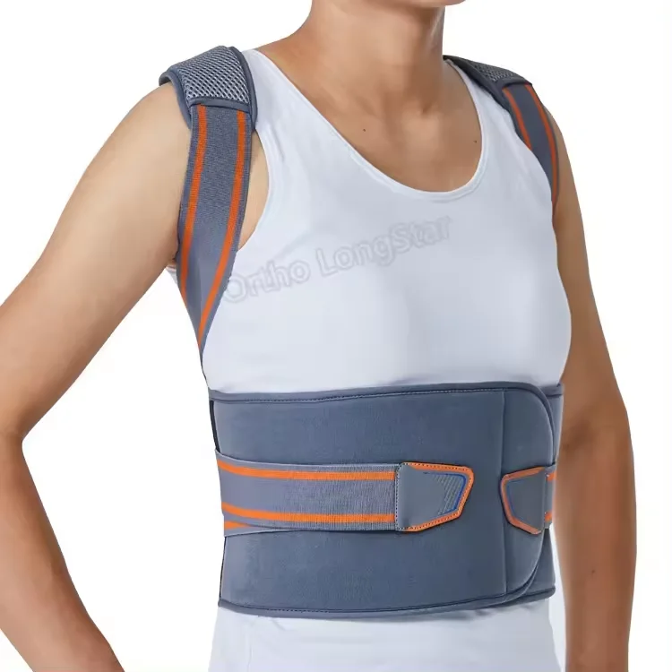 Postoperative Lumbar Back Brace with Shoulder Support for Recovery and Fixation