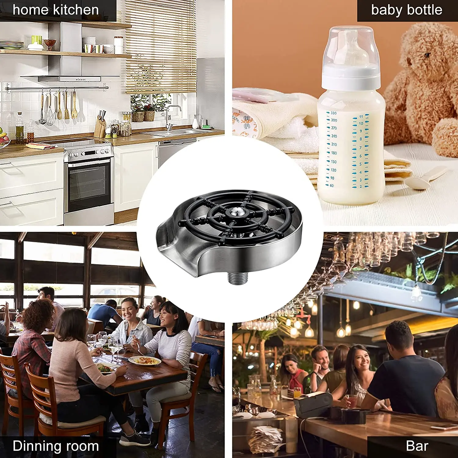 Hot Automatic Bar Metal Premium Washer Cheap Automatic Stainless Steel Washer Delta Faucet For Kitchen Sink Cup Glass Rinser