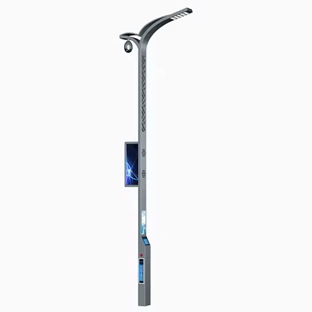 Wecloud  smart city muti-functional poles with CCTV camera supporting radar speed measurement with roadway lighting solution