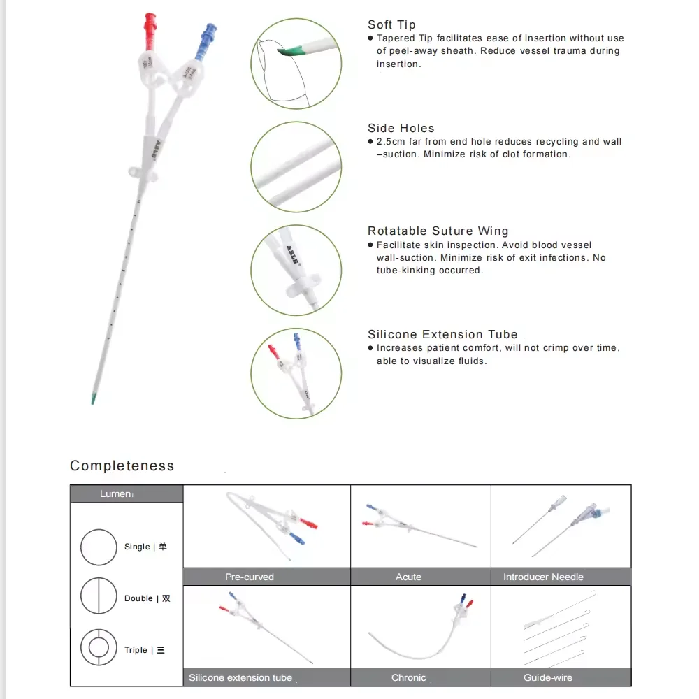 Hemodialysis Catheter and Hemodialysis Catheter Kit for Hematodialysis Use