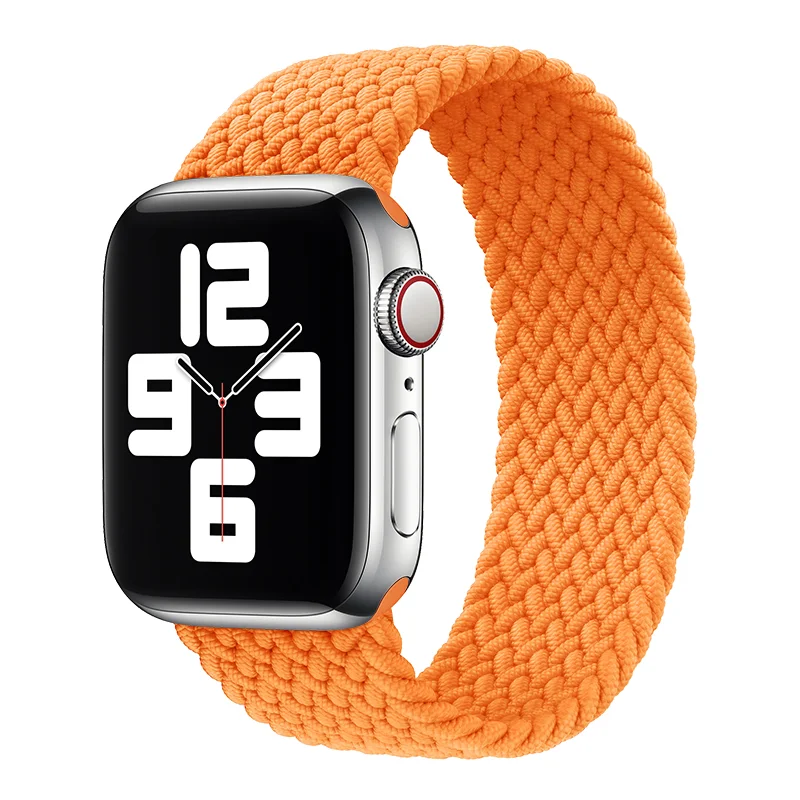 Factory Direct Sales Stretchable Elastic Nylon Braided Solo Loop Watch Strap For Apple Watch Iwatch