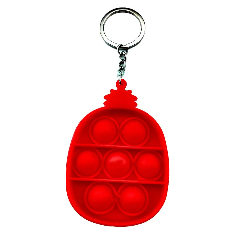 Amazon Hot Sale Mini Push Pop it Bubble Keychain Silicone Mini Pop it Simple Dimple Fidget Toy For Stress Relief Toy