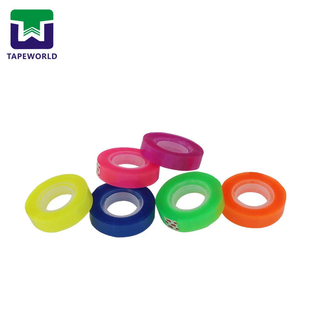 Famous Brand Clear BOPP Stationery Tape Small Adhesive Packing Tape Transparent tape for Students Kids