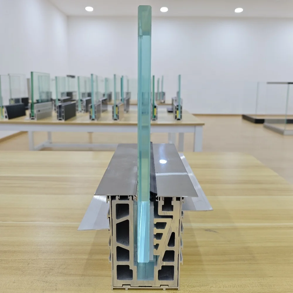 In- Floor Style Base Shoe Glass Railing Systems Aluminium U Channel For Glass Balustrade