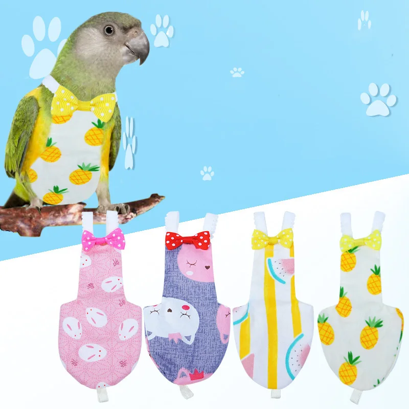 Pet Bird Clothes Breathable Diapers Washable Parrot Clothing Shit Pocket Diapers Pigeon Flight Suit Pet Products