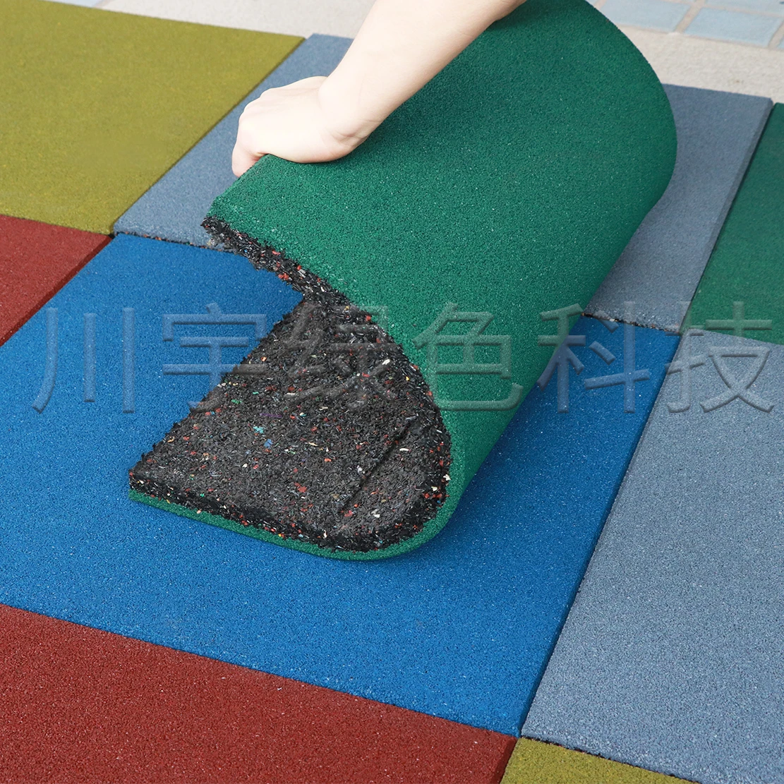 3.5cm Outdoor Floor Waterproof Sbr  Gym Rubber Flooring Mat Tiles