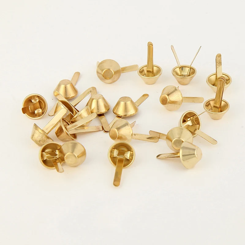 Wholesale Brass Cross Cone Conical Garment Accessories Decorative Rivets Studs For Handbags Leather Belt Purses Garment
