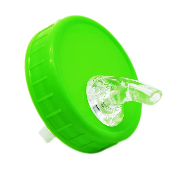 Free Flow 70mm Mason Jar Pour Spouts Cap Regular Mouth Plastic Pour-out Spout Lid for Spirits Syrups Whiskey