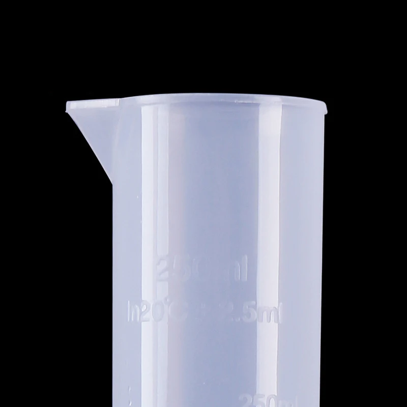 Laboratory graduated measuring cylinder plastic hexagonal base