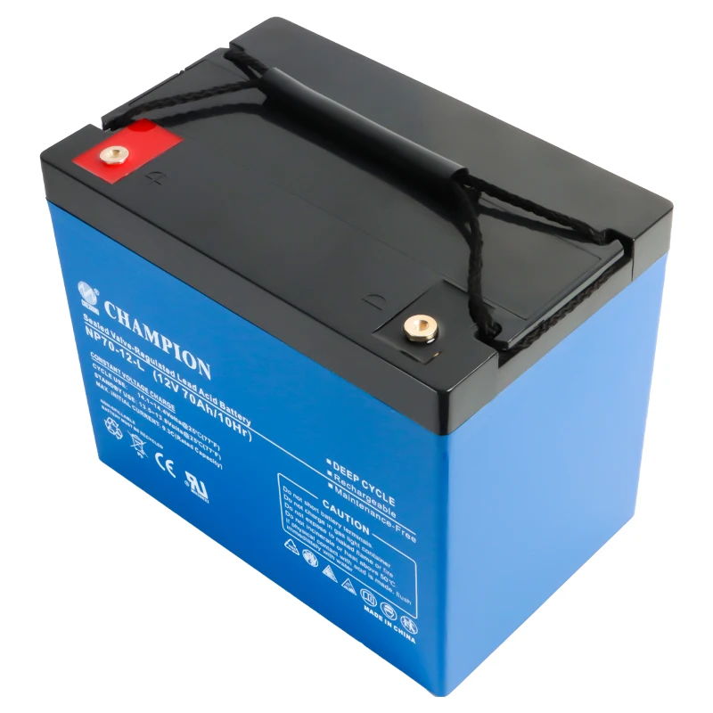 CHESHING CHAMPION герметичная свинцово-кислотная глубокая батарея bms 12v70ah призматические водонепроницаемые батареи для инвертора ups кемпинга