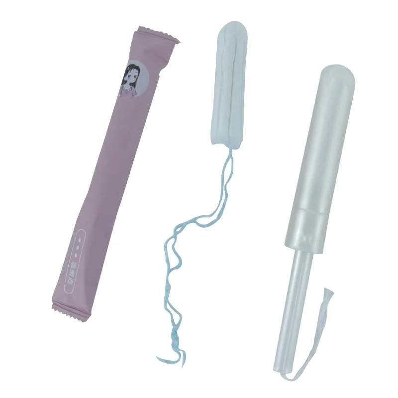 Professional Custom High Quality Disposable Soft Natural Cotton Women Tampons With Plastic Applicator