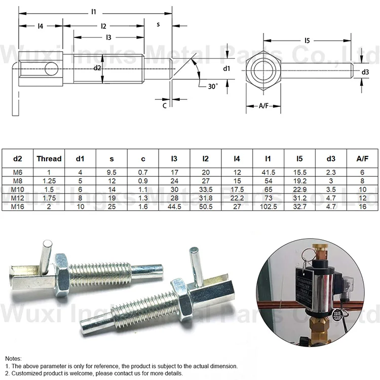 Indexing Plunger M10 Wholesale High Quality Hex Head L Handle Turn Locking Indexing Screw Plunger