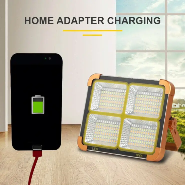 Battery Powered Outdoor Portable Energy Spotlight / Coloured Flat Best Selling Solar Panels Flood Lights