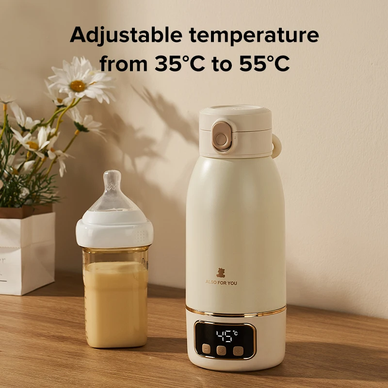 2024 New Arrival Portable Milk WarmerTravel Bottle Warmer Heater Fast Feeding USB 10000mah Battery Baby Bottle Warmer
