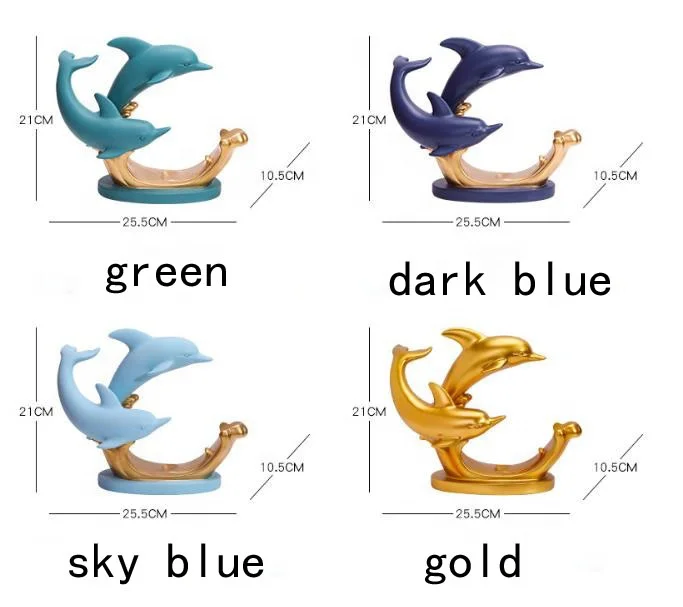 European style creative office living room wine cabinet decoration dolphin red wine rack